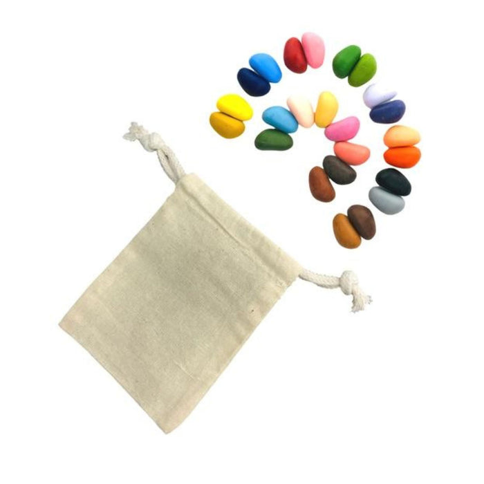 24  Colours Rock Crayons in Muslin Bag