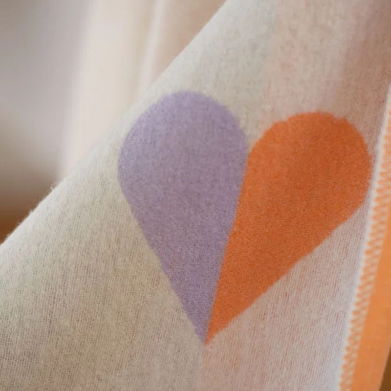 Juwel Toddler Flannel Blanket - Hearts Allover