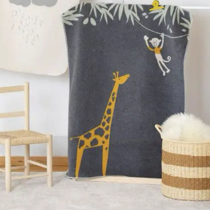 Mija Organic Velour Blanket - Giraffe