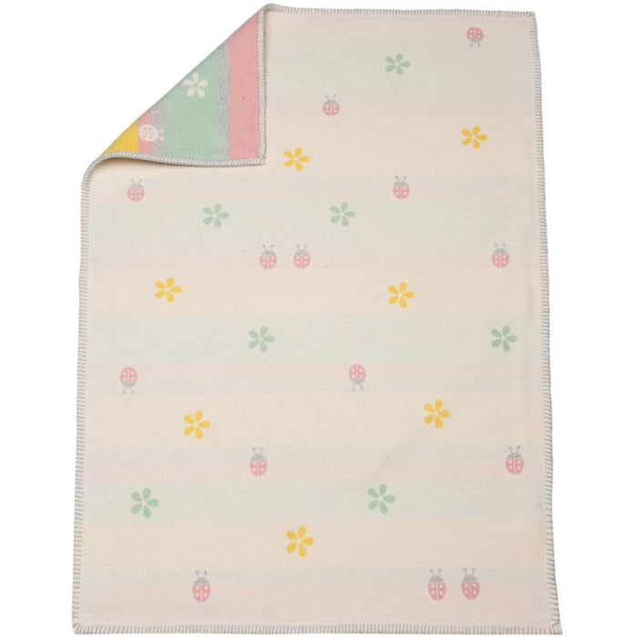 Lina Organic Flannel Blanket - Ladybugs