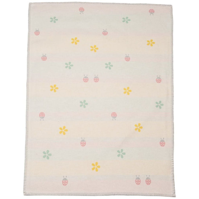 Lina Organic Flannel Blanket - Ladybugs