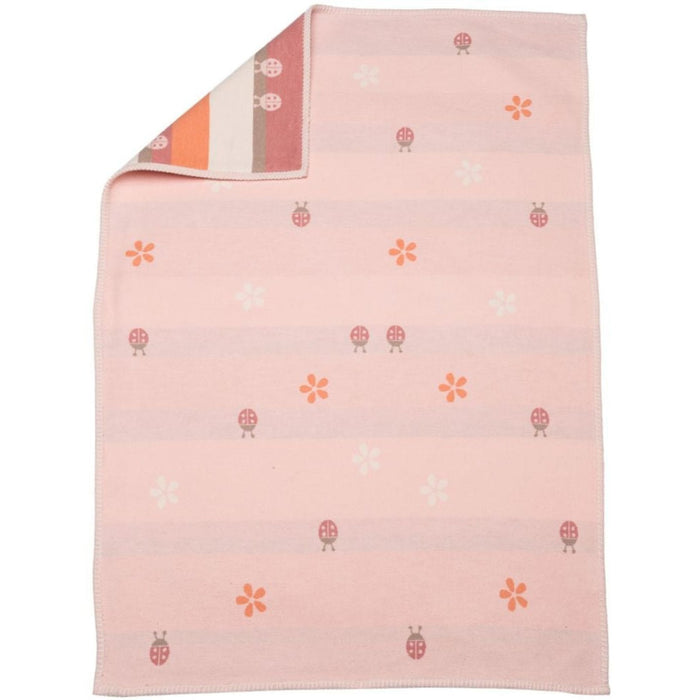 Lina Organic Flannel Blanket - Ladybugs