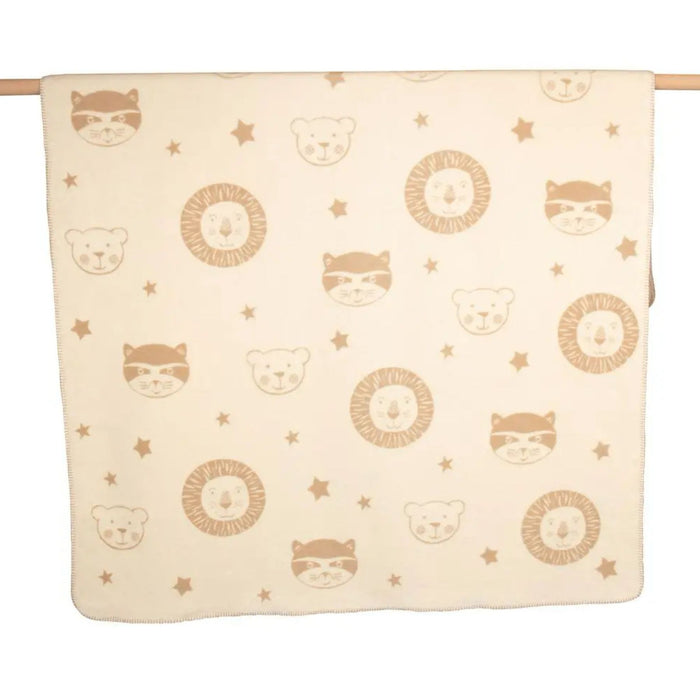 Mila Children Velour Blanket - Lion, Raccoon and Bear