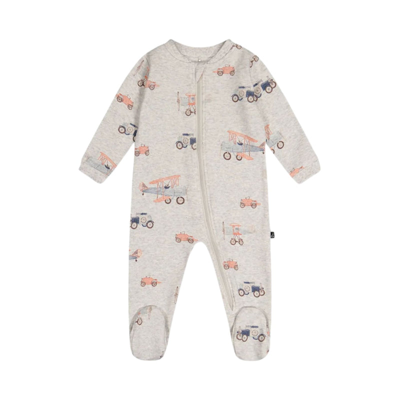 Baby Organic Cotton One Piece Pajama, Airplane Print