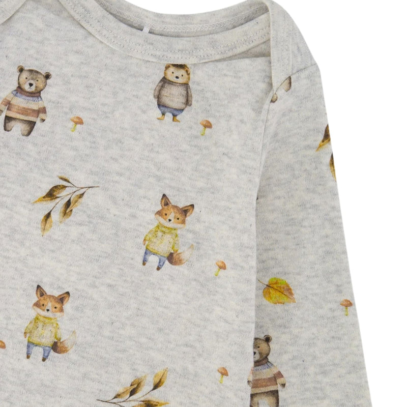 Organic Cotton Onesie and Evolution Pants Set, Animal Print