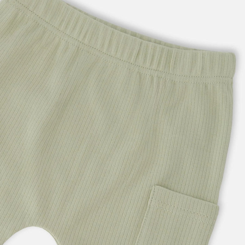 Organic Cotton Jersey T-Shirt and Rib Pants Set, Zebra Jungle