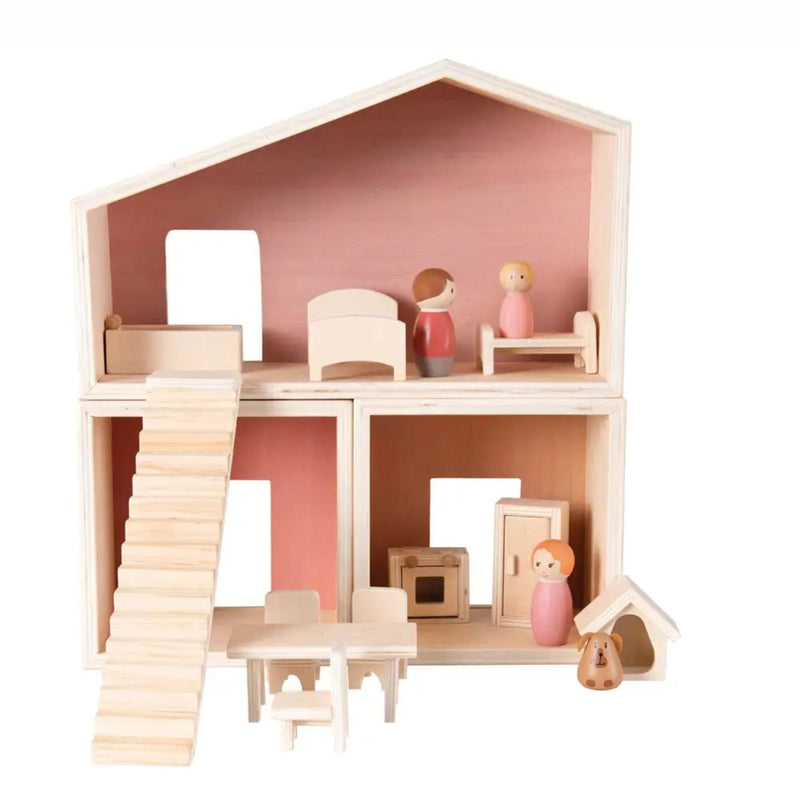 Wooden Scandinavian Dollhouse