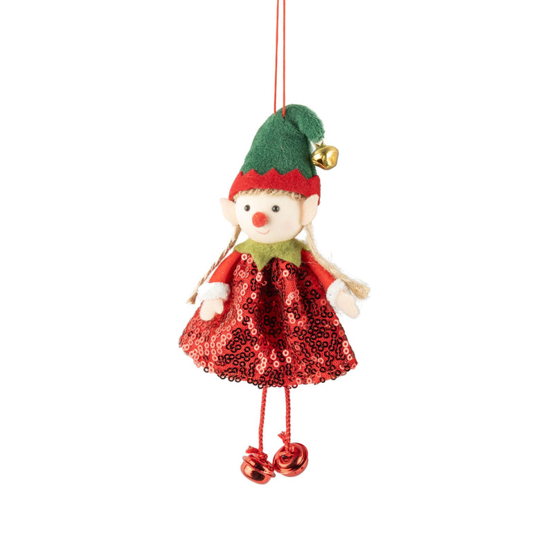 Felt Elves in Sequin Clothes Ornament