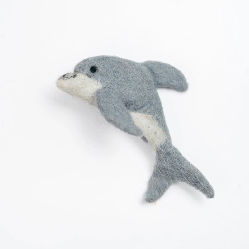 Felt Dolphin Finger Puppet