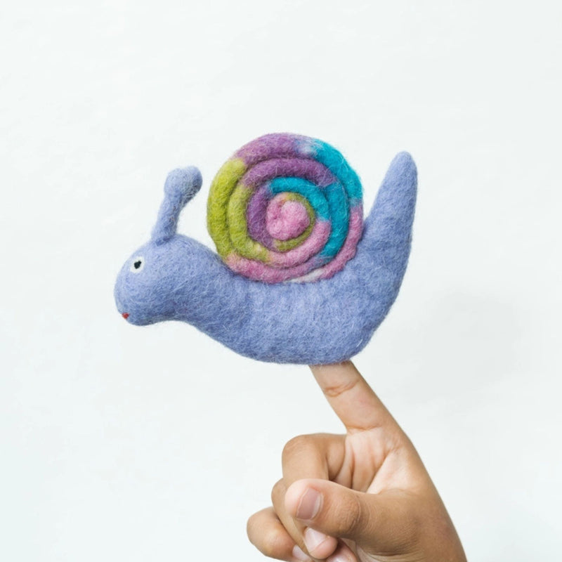 Felt Snail Finger Puppet