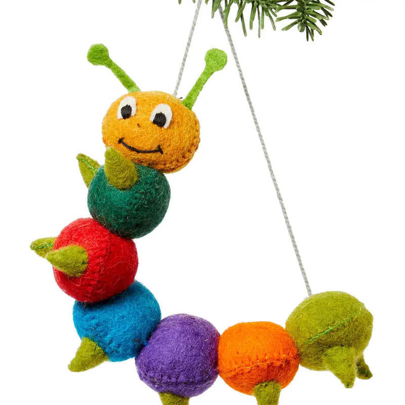 Felt Caterpillar Ornament