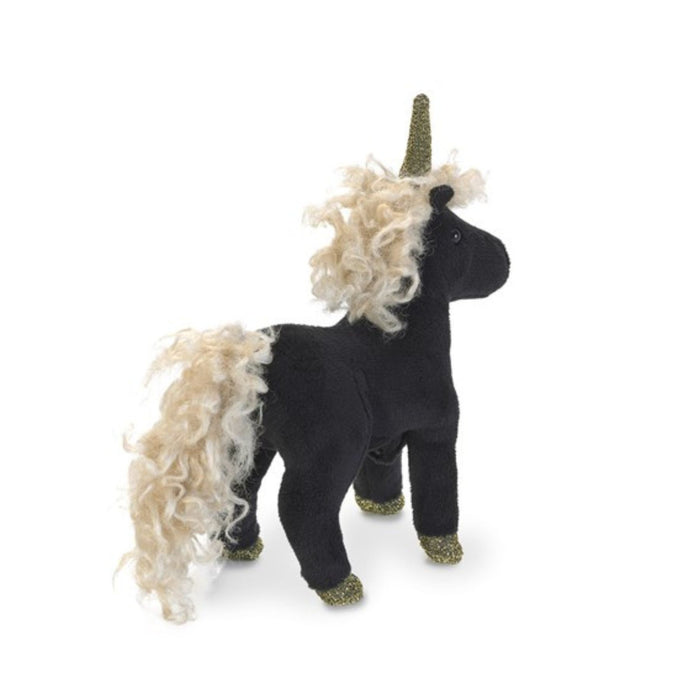 Mini Black Unicorn Finger Puppet