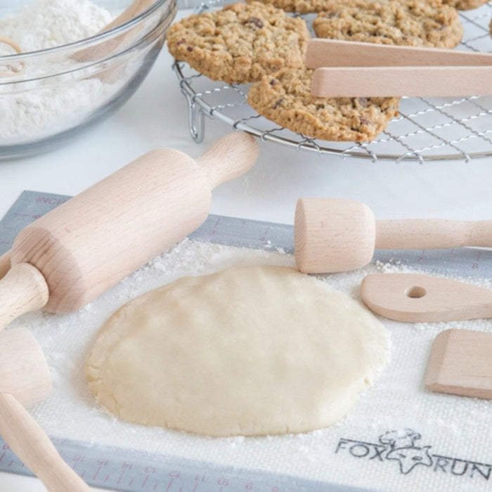 Wooden Kitchen Tools for Kids, 9-Piece Set