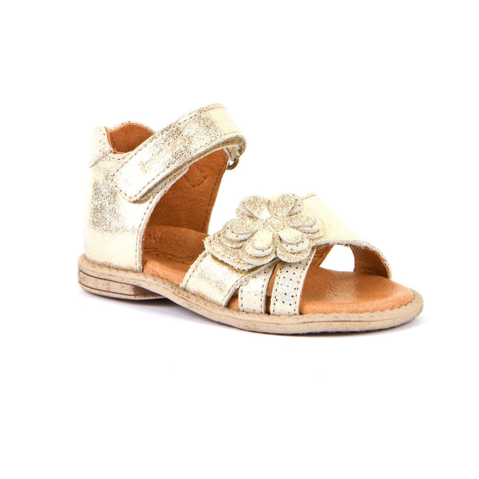 Carlina Closed Heel Sandal, Gold Flower