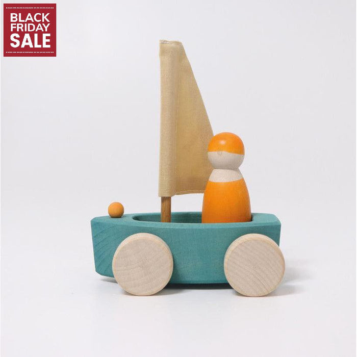 Grimm's Land Yacht with Sailor, Small-Simply Green Baby