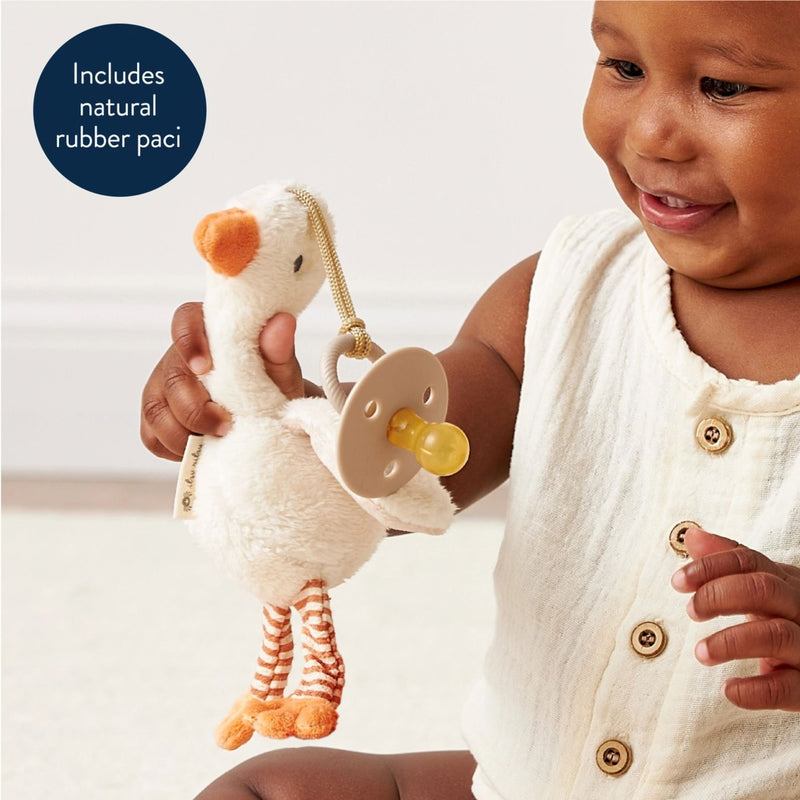 Bitzy Pal Natural Rubber Pacifier + Plush