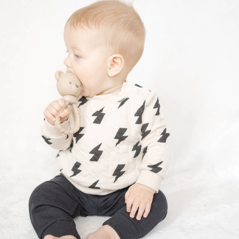Shake + Smile Silicone Rattle Teether