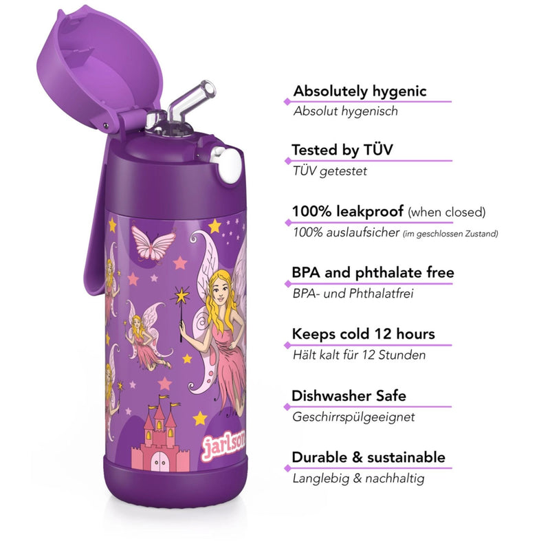 Charli Insulated Stainless Steel Straw Water Bottle, 350ml