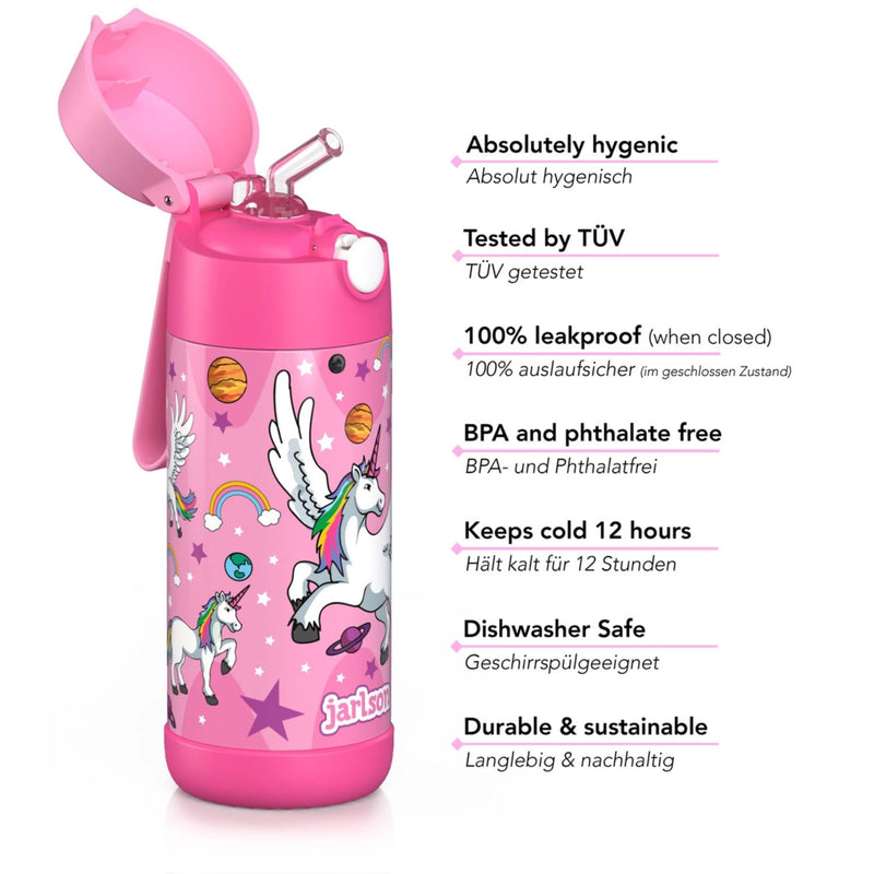 Charli Insulated Stainless Steel Straw Water Bottle, 350ml