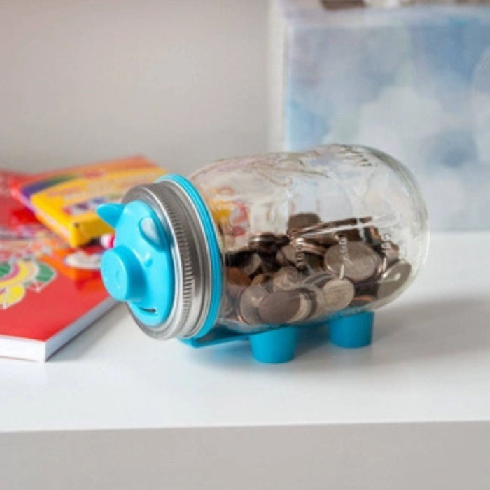 Piggy Bank Lid for Regular Mouth Mason Jar