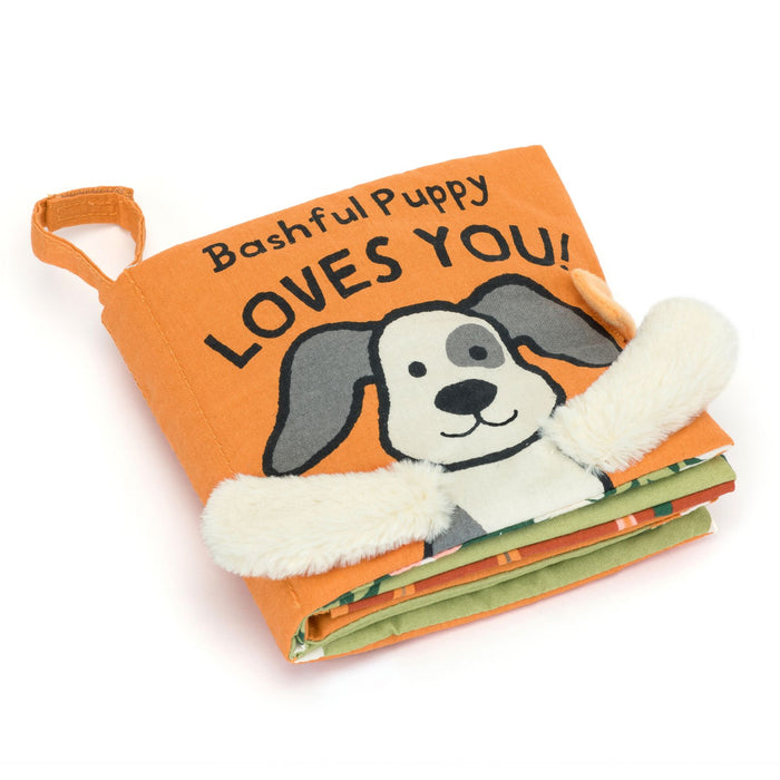 Bashful Puppy Loves You Fabric Book