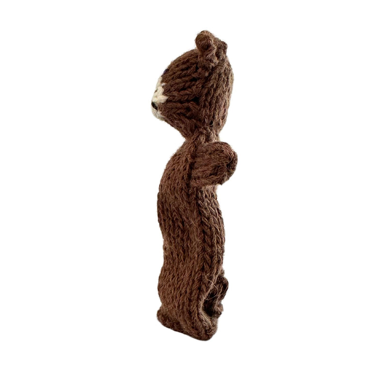 Organic Cotton Finger Puppet - Bear