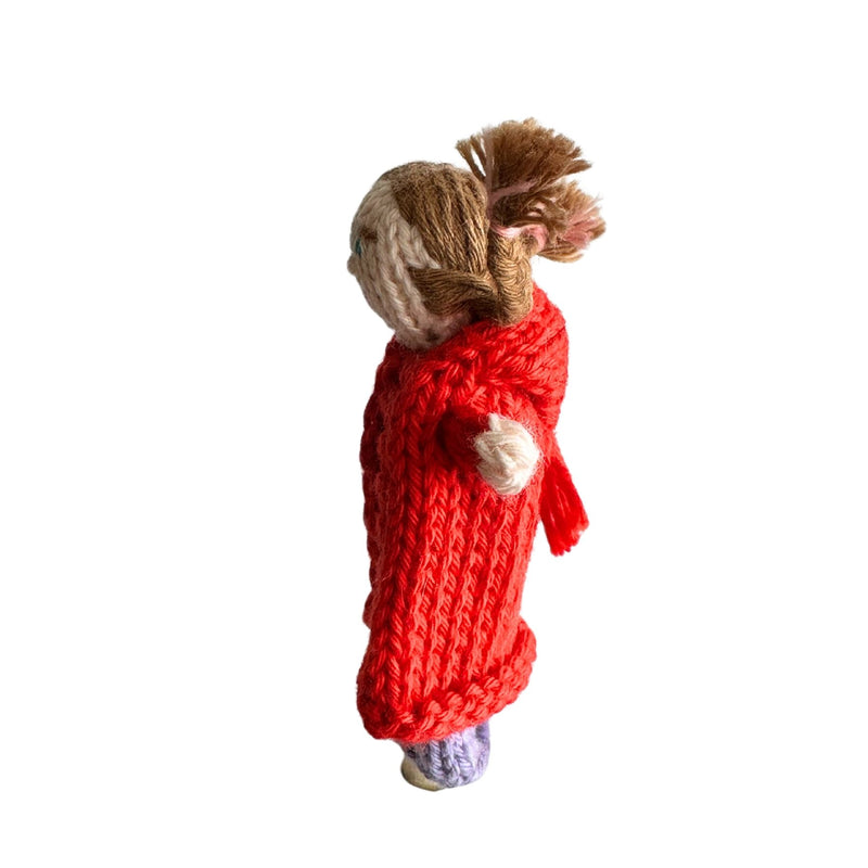 Organic Cotton Finger Puppet - Red Riding Hood