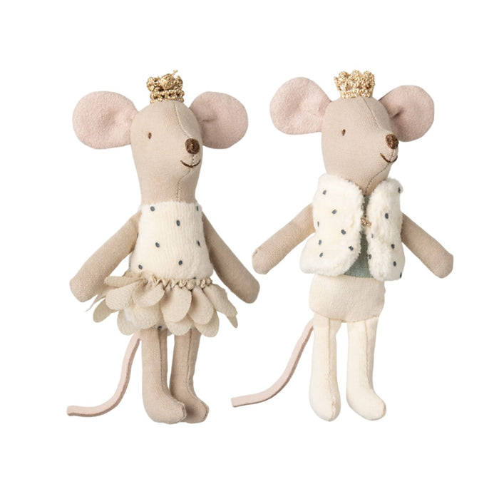 Royal Twin, Little Brother + Sister Mouse in Matchbox, Cream