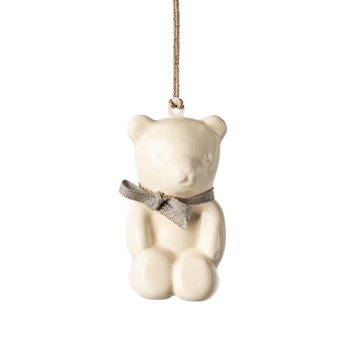 Metal Ornament, Teddy Bear in Gift Box