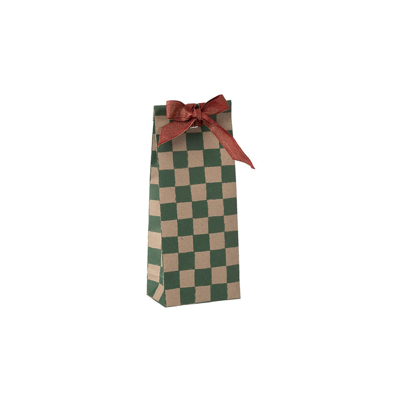 Gift Bag, Checker Green