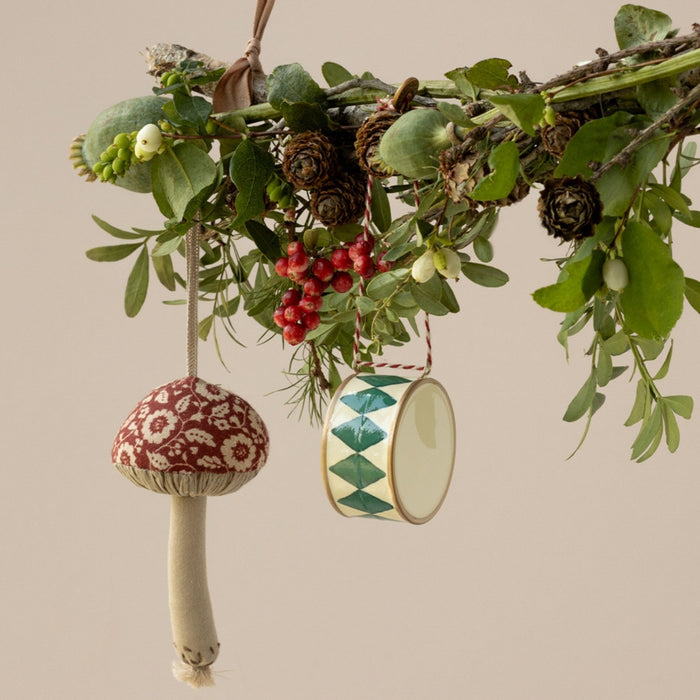 Mushroom Ornament, Red