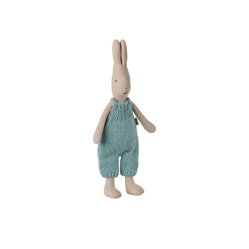 Rabbit Size 1, Classic - Knitted Blue Overall