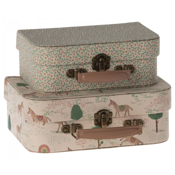 Suitcases with Fabric, 2pcs