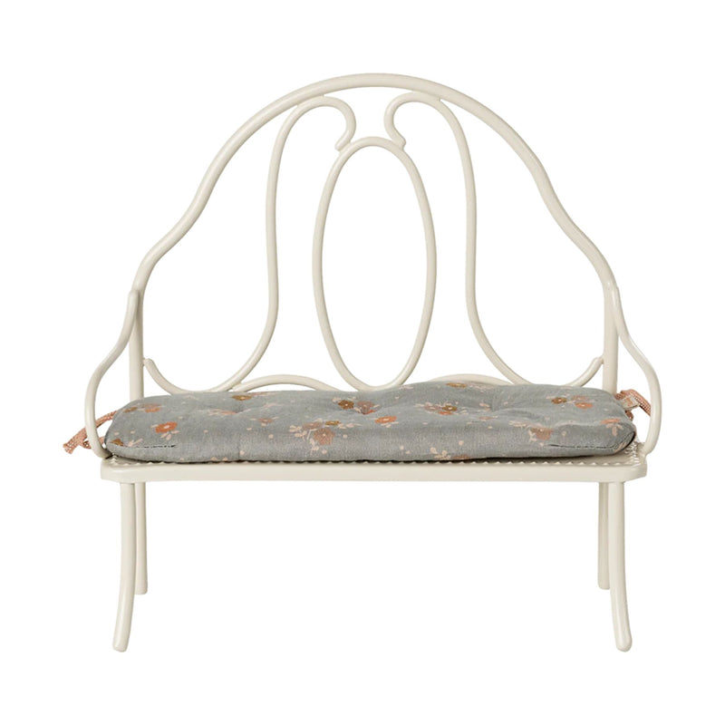 Miniature Vintage Bench, Off-White