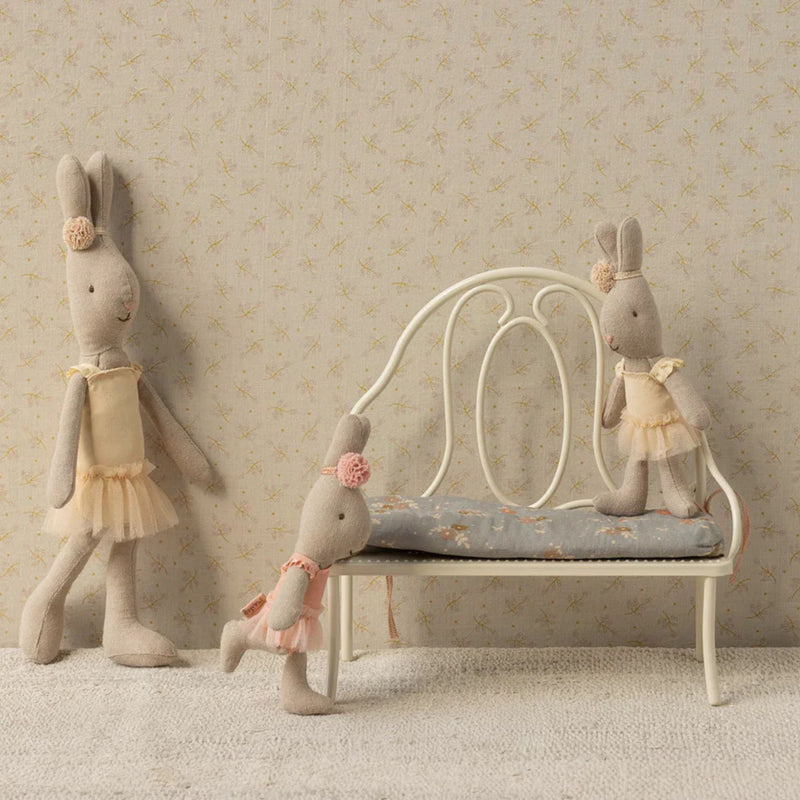 Miniature Vintage Bench, Off-White