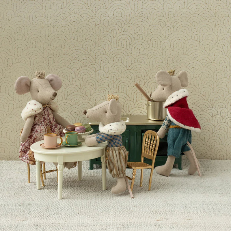 Vintage Dining Table, Mouse  - Off White