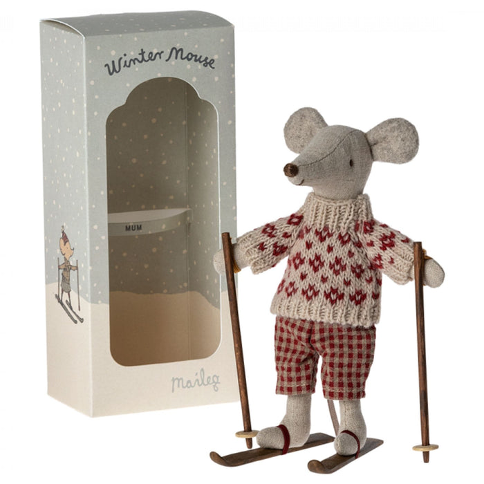 Winter Mouse with Ski Set