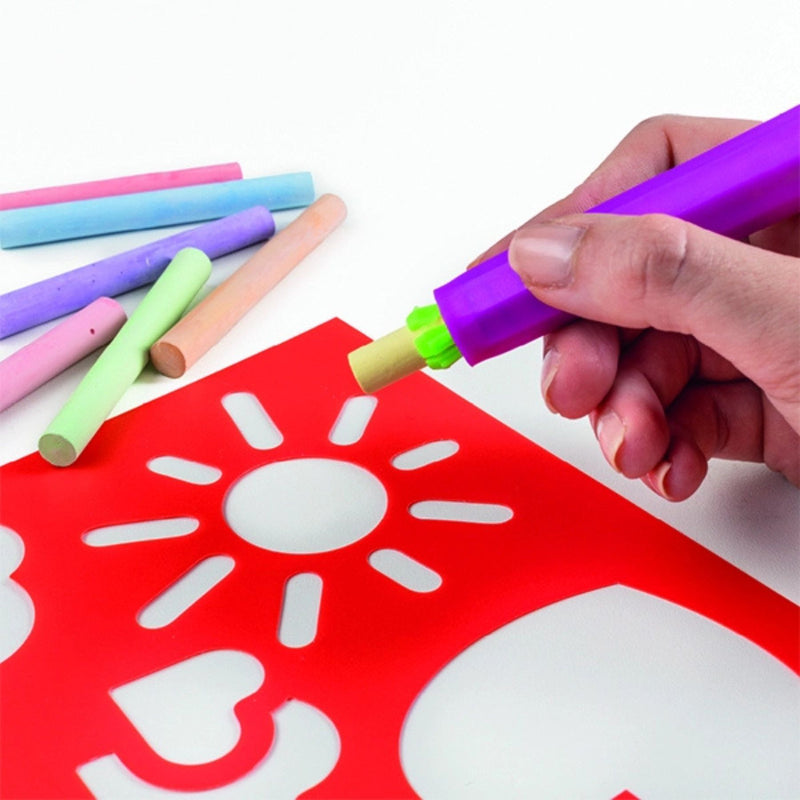 Sidewalk Chalk Set with Unicorn Stencils