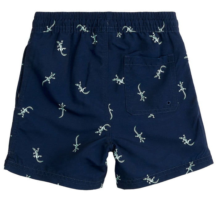 Navy Gecko Swim Trunk