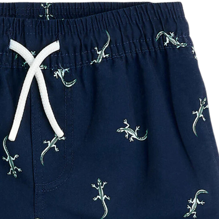 Navy Gecko Swim Trunk