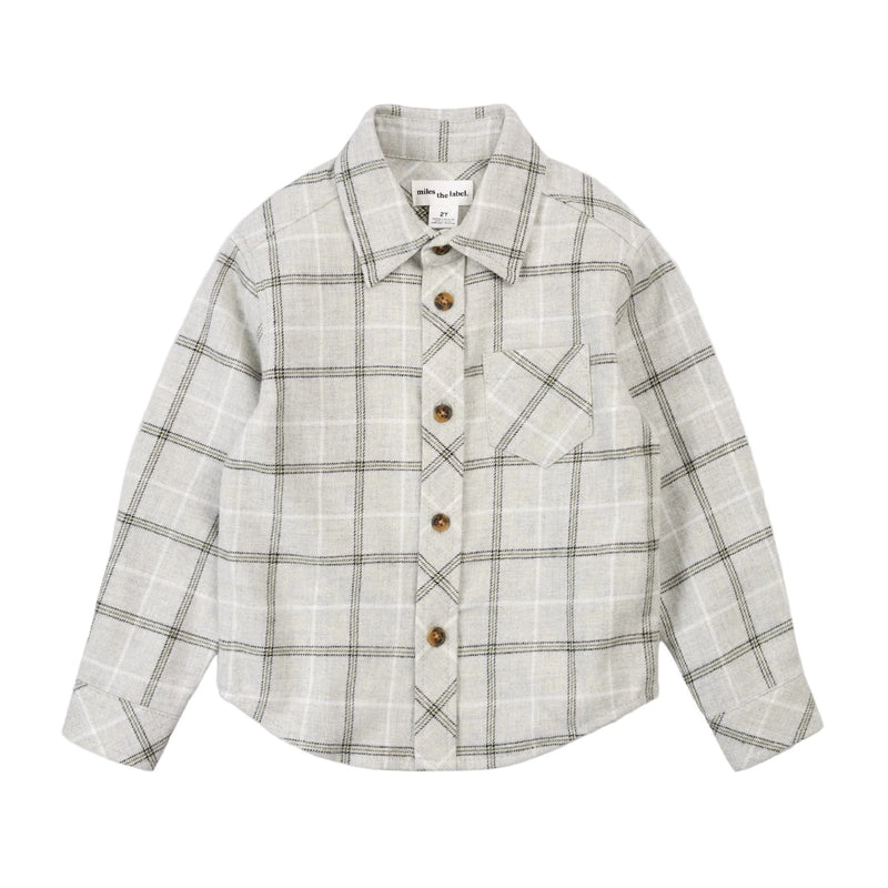 Plaid Flannel Shirt + Corduroy Pants Set