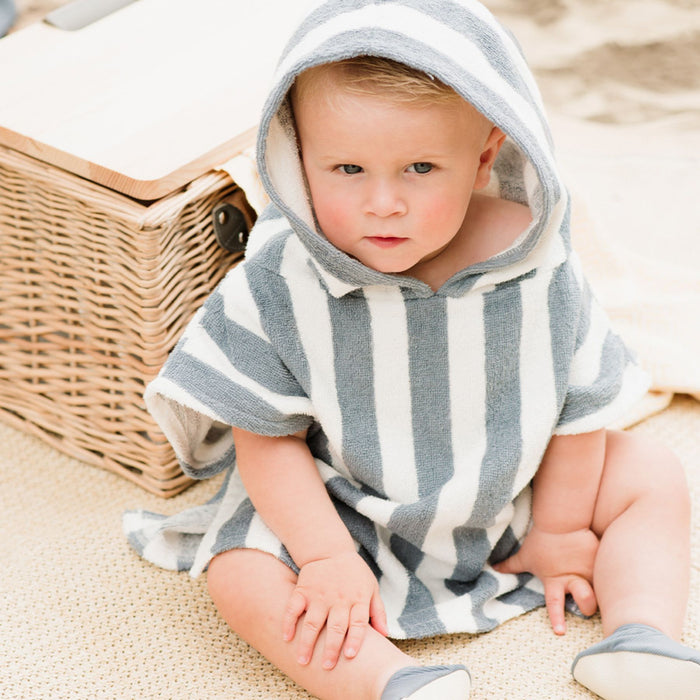 Beach Poncho - Blue Stripe