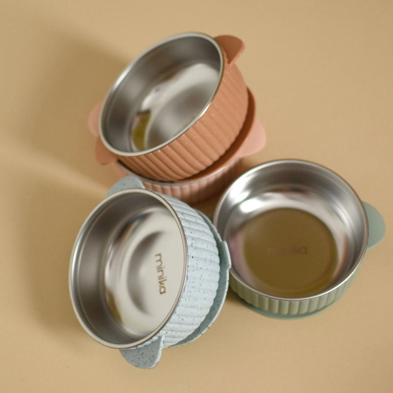 Stainless Steel Bowl with Silicone Suction Base