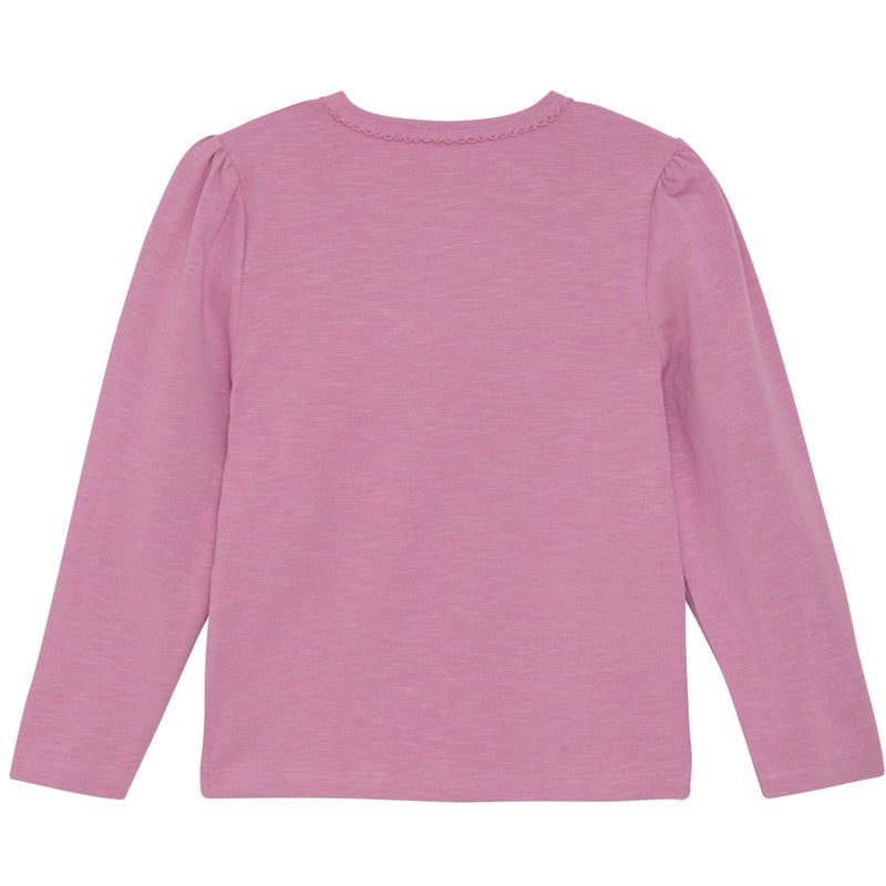 Organic Cotton Long Sleeve T-Shirt Mauve Orchid Sequin