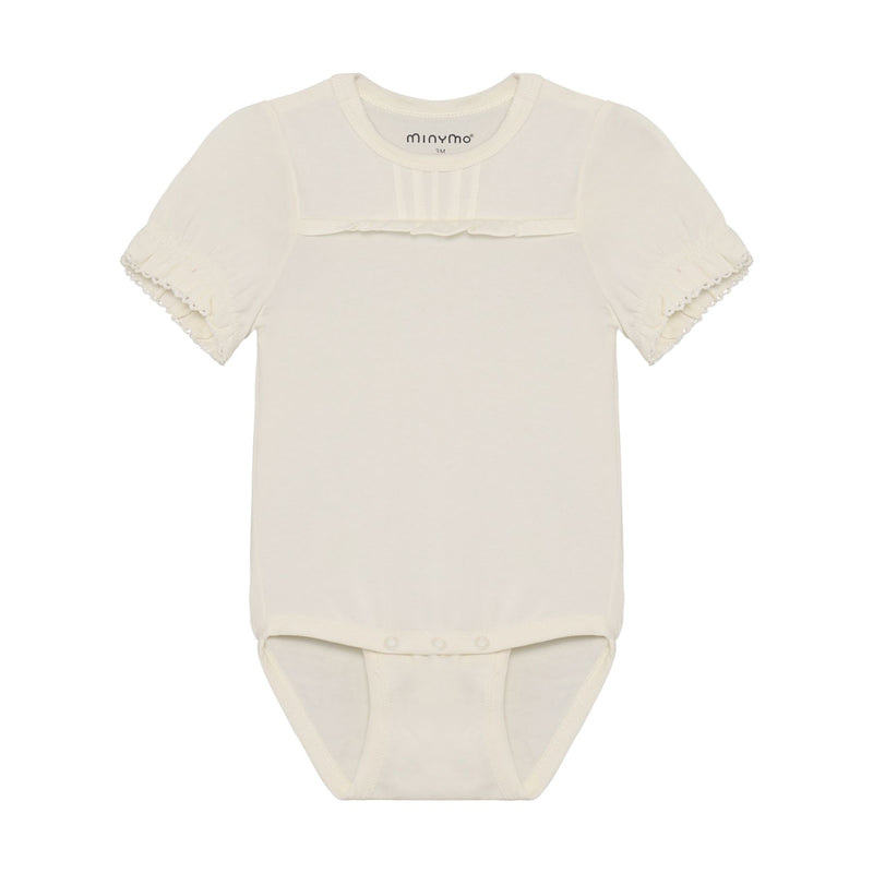 Organic Cotton Baby Girl Bodysuit Vanilla