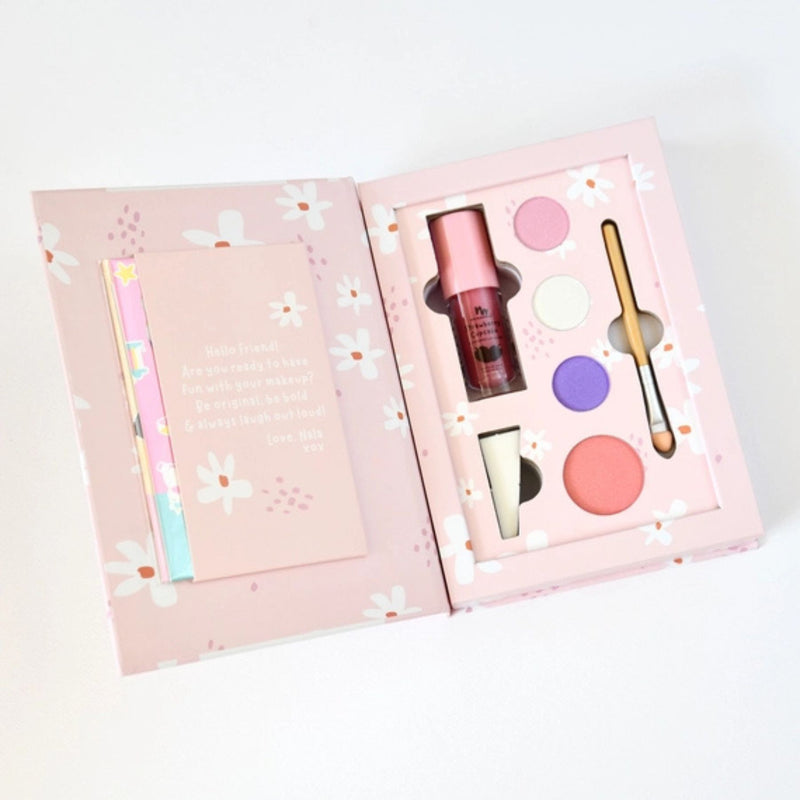 Kids Natural Pressed Powder Pink Makeup Set