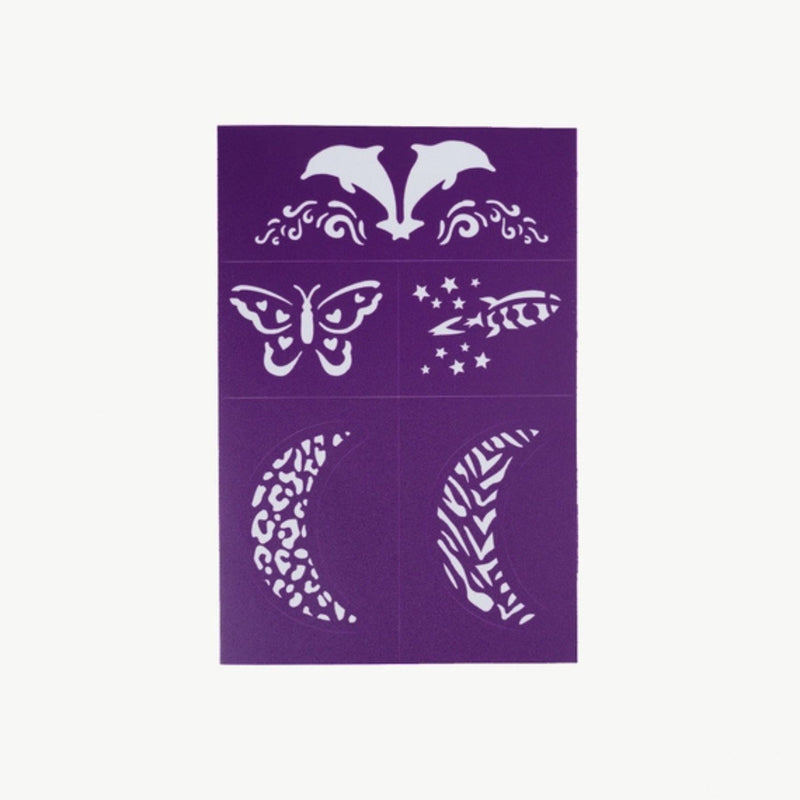 Reusable Adhesive Face Paint + Makeup Stencils