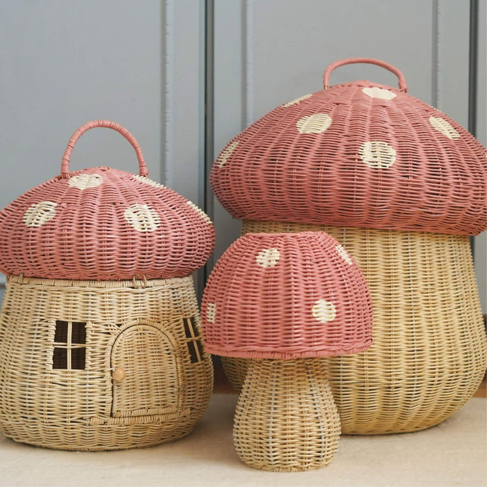 Rattan Mushroom Storage Basket