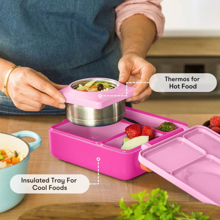 OmieBox Thermos Insulated Bento Box, Pastel Colour Set