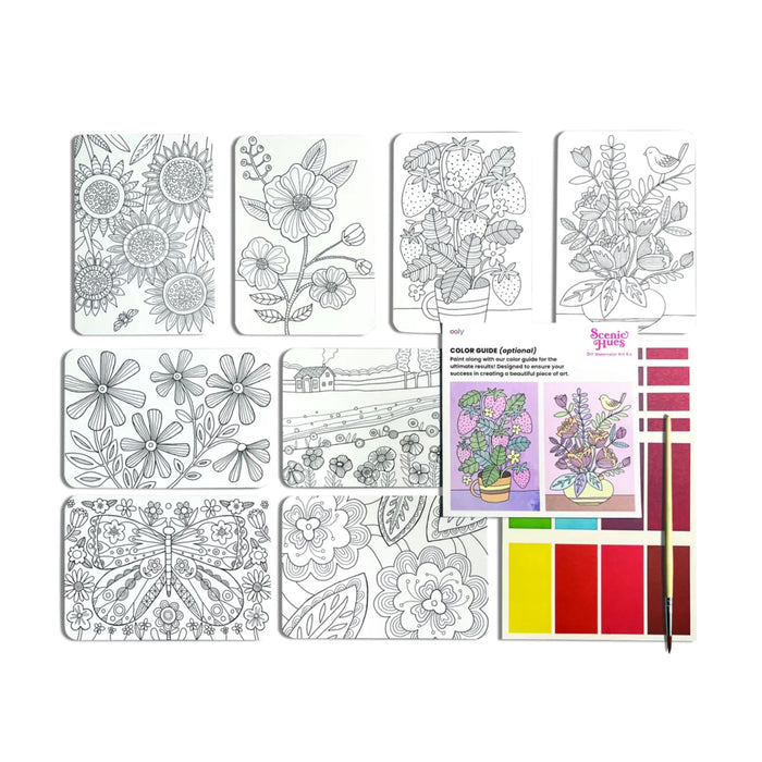 DIY Watercolour Art Kit, Scenic Hues